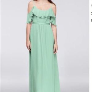 David’s bridal mint bridesmaid dress